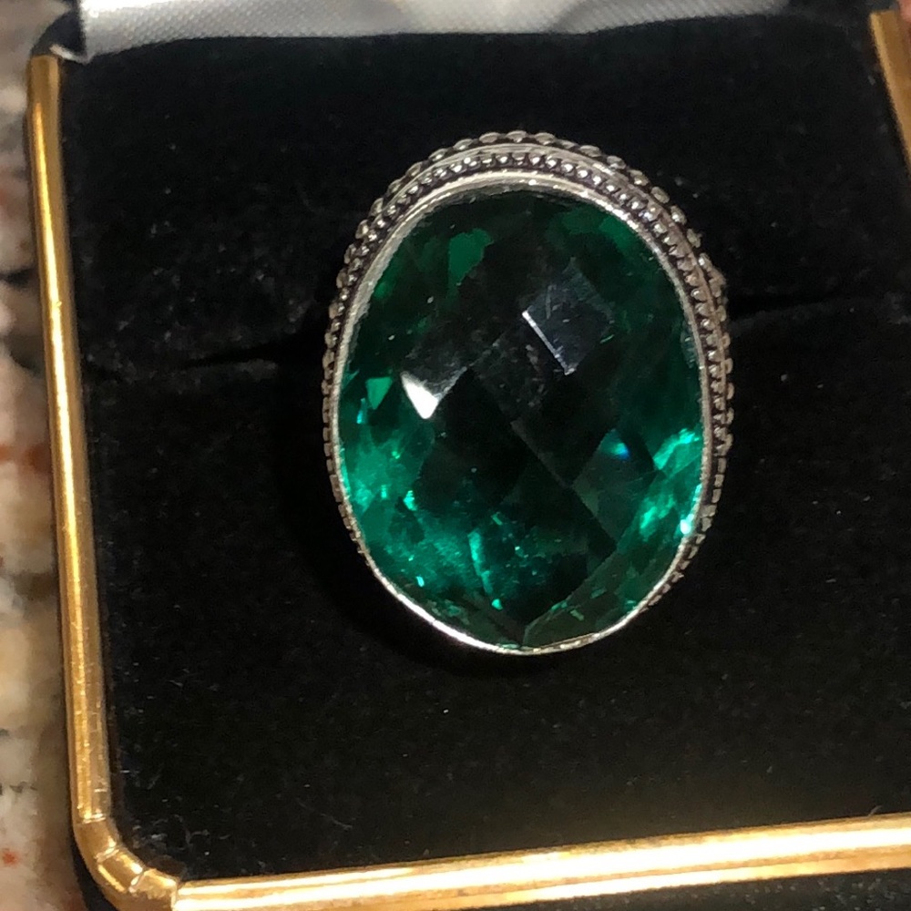 Silver Emerald Ring - image 6